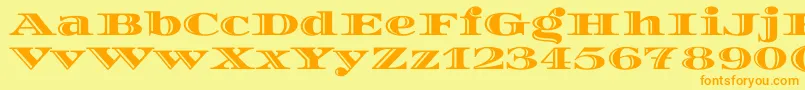 DiplomataRegular Font – Orange Fonts on Yellow Background