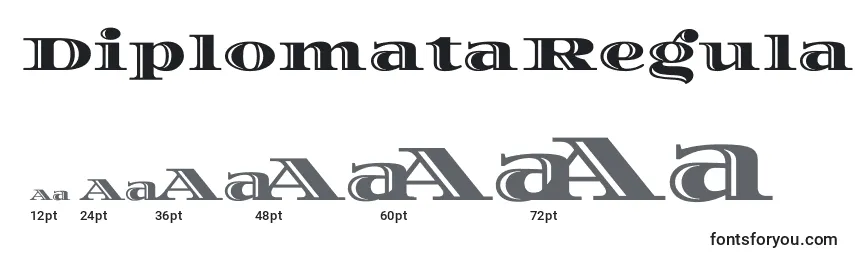 Размеры шрифта DiplomataRegular