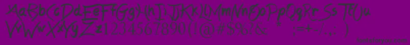 Fonte TheBlueOasis – fontes pretas em um fundo violeta