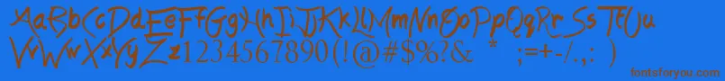 TheBlueOasis Font – Brown Fonts on Blue Background