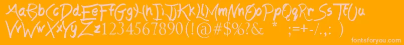TheBlueOasis Font – Pink Fonts on Orange Background
