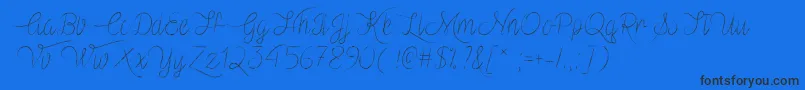 VampireHeartOtf Font – Black Fonts on Blue Background