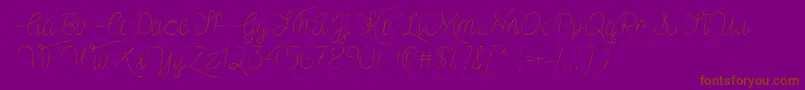 VampireHeartOtf Font – Brown Fonts on Purple Background