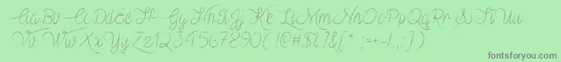 VampireHeartOtf Font – Gray Fonts on Green Background