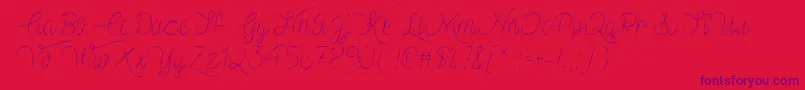 VampireHeartOtf Font – Purple Fonts on Red Background