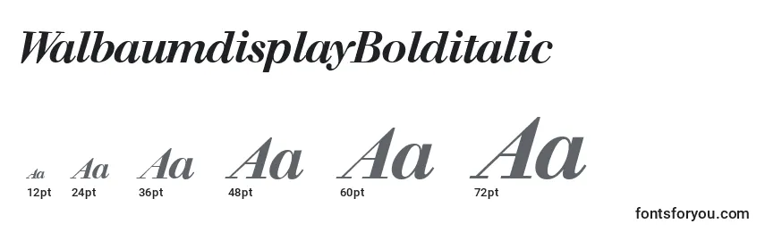 Размеры шрифта WalbaumdisplayBolditalic