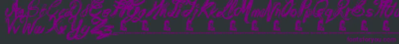 MessyScript Font – Purple Fonts on Black Background