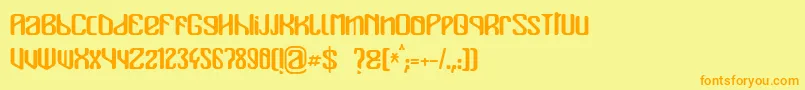 Mualk Font – Orange Fonts on Yellow Background
