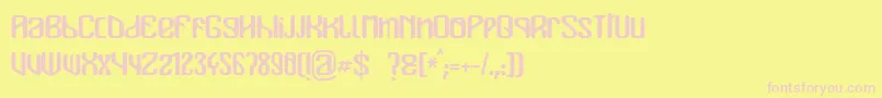 Mualk Font – Pink Fonts on Yellow Background