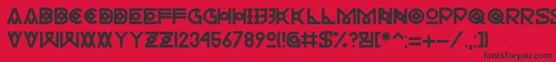 Hecticaフォントについての詳細 フォントHectica – 赤い背景に黒い文字