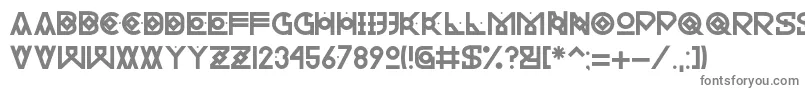 Hectica-fontti – harmaat kirjasimet valkoisella taustalla