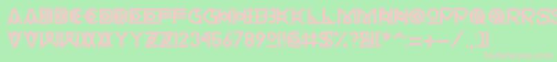 Hectica Font – Pink Fonts on Green Background