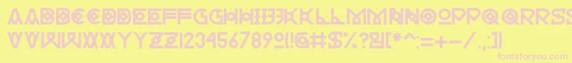 Hectica Font – Pink Fonts on Yellow Background