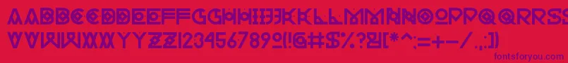 Hectica Font – Purple Fonts on Red Background