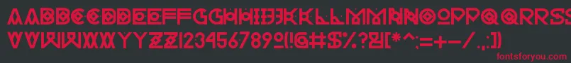 Hectica Font – Red Fonts on Black Background