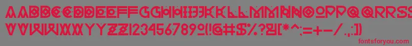 Hectica Font – Red Fonts on Gray Background