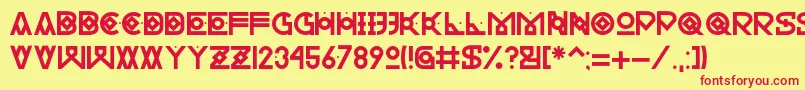 Hectica Font – Red Fonts on Yellow Background
