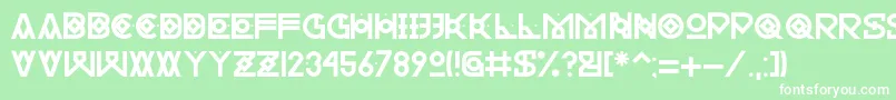 フォントHectica – 緑の背景に白い文字