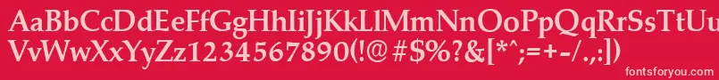 Czcionka MarathonserialBold – różowe czcionki na czerwonym tle