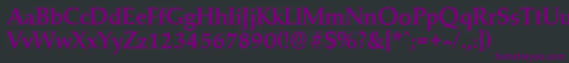 MarathonserialBold Font – Purple Fonts on Black Background