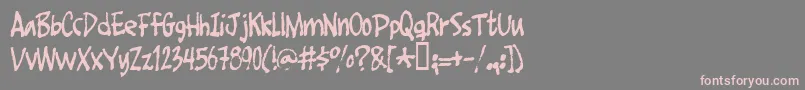 Foot Font – Pink Fonts on Gray Background