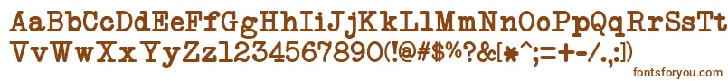 NeobulletinSemiBold-fontti – ruskeat fontit valkoisella taustalla