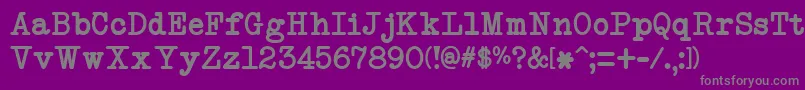 フォントNeobulletinSemiBold – 紫の背景に灰色の文字