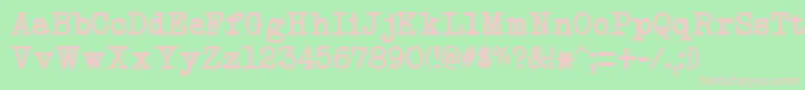 NeobulletinSemiBold Font – Pink Fonts on Green Background