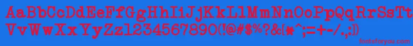 NeobulletinSemiBold Font – Red Fonts on Blue Background