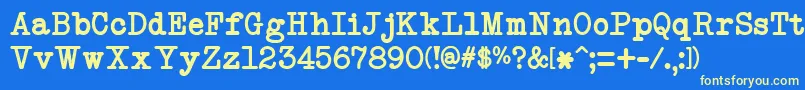 Шрифт NeobulletinSemiBold – жёлтые шрифты на синем фоне