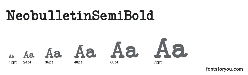 NeobulletinSemiBold Font Sizes