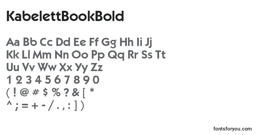 A fonte KabelettBookBold – alfabeto, números, caracteres especiais