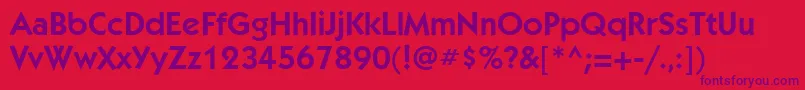 KabelettBookBold Font – Purple Fonts on Red Background