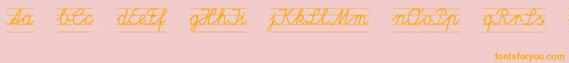 Latline Font – Orange Fonts on Pink Background