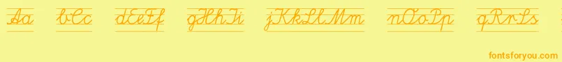 Latline Font – Orange Fonts on Yellow Background