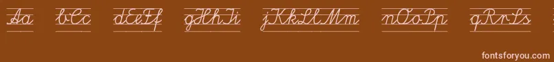 Latline Font – Pink Fonts on Brown Background