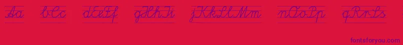 Police Latline – polices violettes sur fond rouge