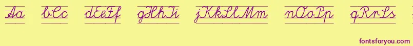 Latline Font – Purple Fonts on Yellow Background