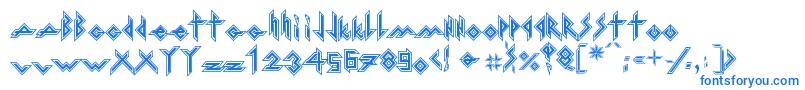 IronHMetal-Schriftart – Blaue Schriften