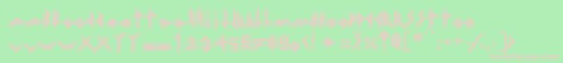 IronHMetal Font – Pink Fonts on Green Background