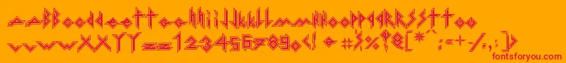 IronHMetal Font – Red Fonts on Orange Background