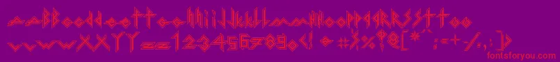 IronHMetal Font – Red Fonts on Purple Background