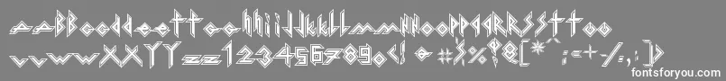 フォントIronHMetal – 灰色の背景に白い文字