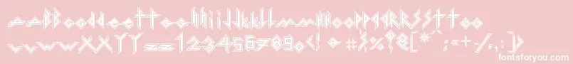 IronHMetal Font – White Fonts on Pink Background