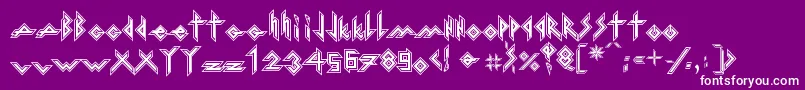 IronHMetal Font – White Fonts on Purple Background