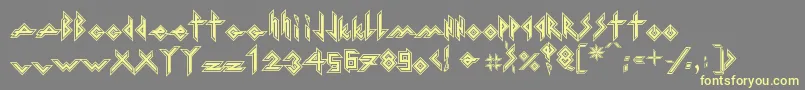 IronHMetal Font – Yellow Fonts on Gray Background