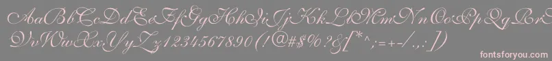 Шрифт Allegrettoscripttwoc – розовые шрифты на сером фоне