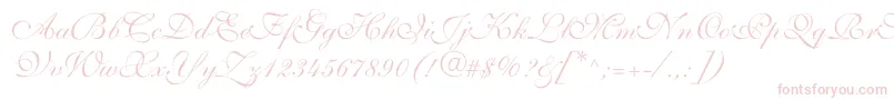 Allegrettoscripttwoc-Schriftart – Rosa Schriften auf weißem Hintergrund