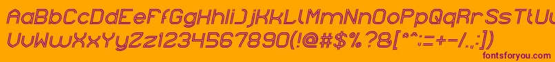 NextCenturyItalic Font – Purple Fonts on Orange Background