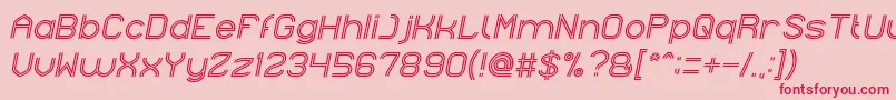 NextCenturyItalic Font – Red Fonts on Pink Background